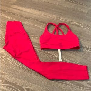 Lululemon Athletica Sports bra and leggings set